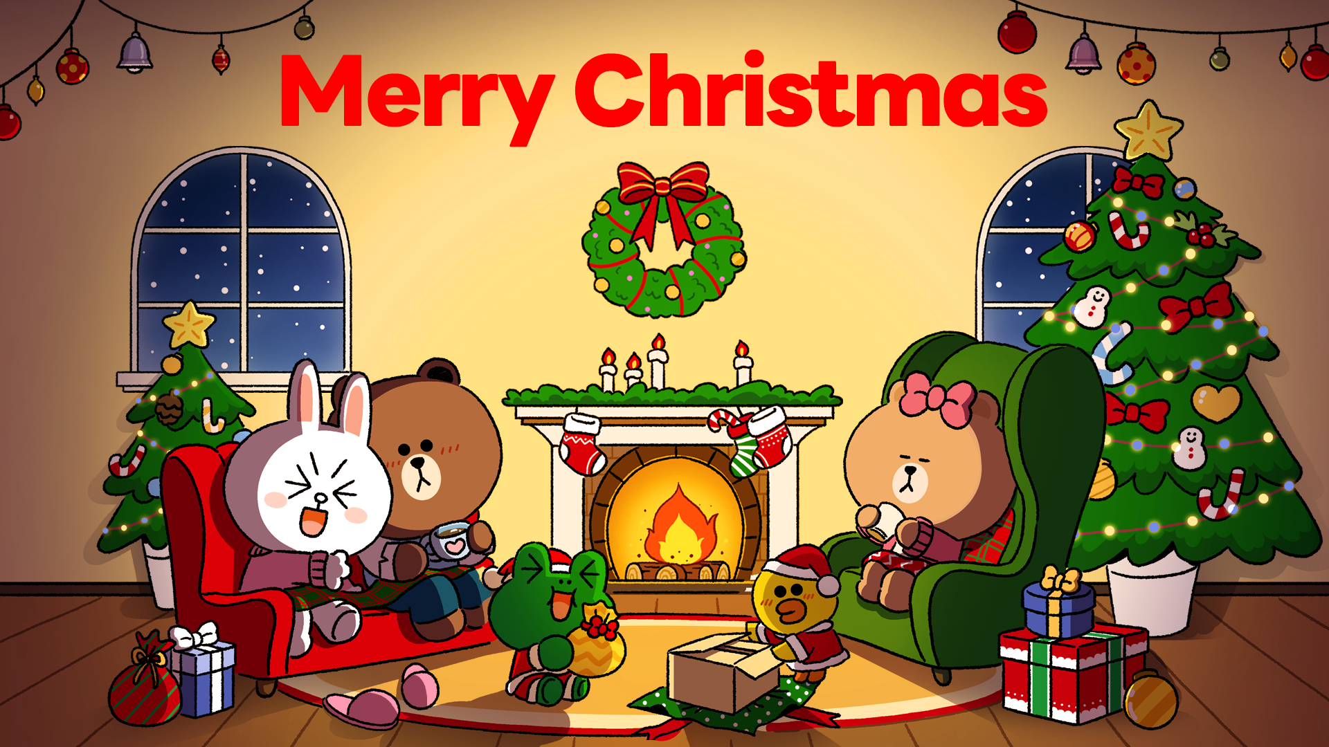 Line クリスマス 背景