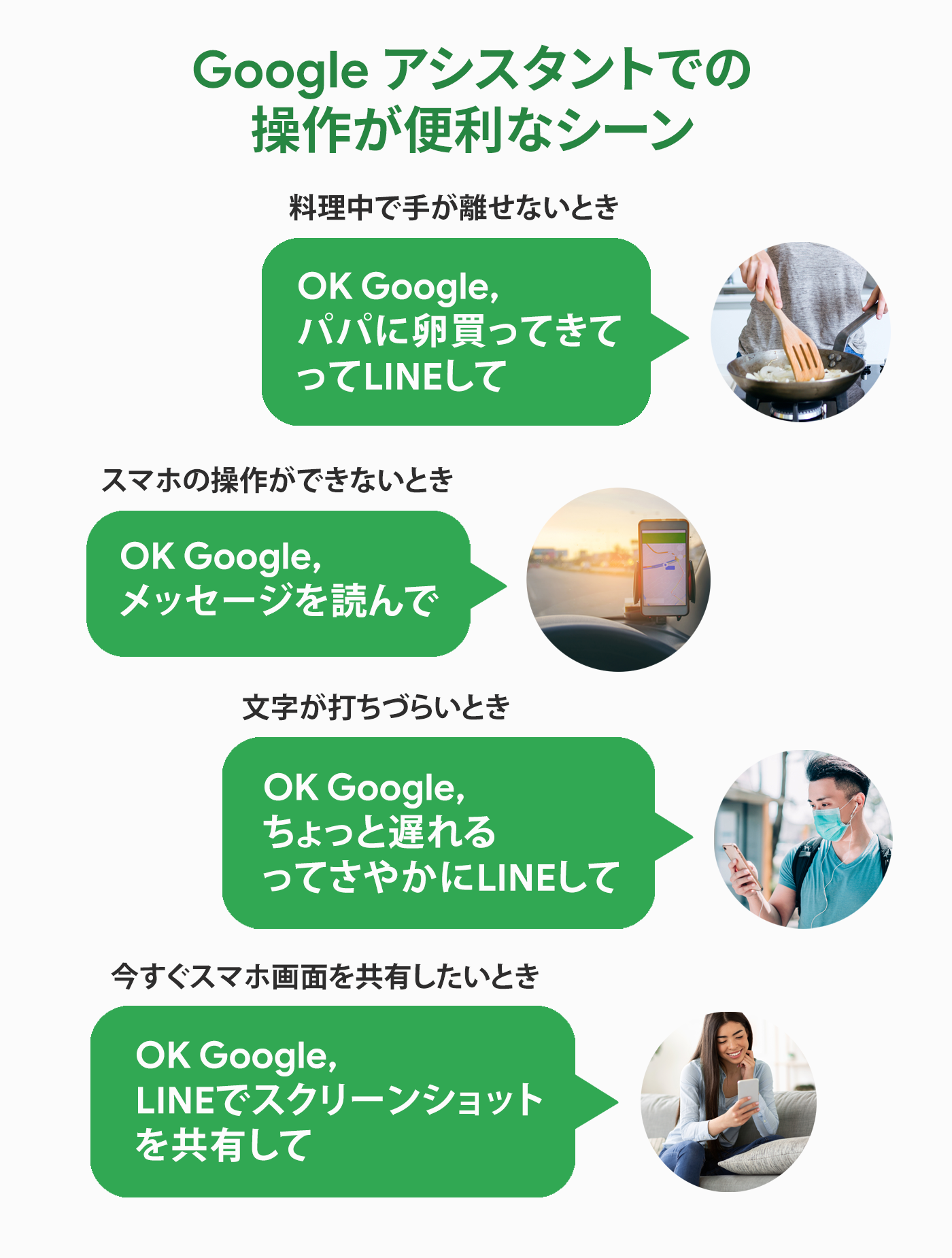 Google アシスタントでlineを操作する Lineみんなの使い方ガイド